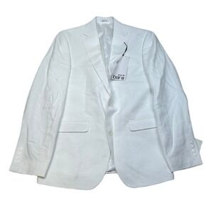 Bar III Linen‎ Suit Jacket Mens 36R White Slim Fit Summer Sport Coat $360 NEW